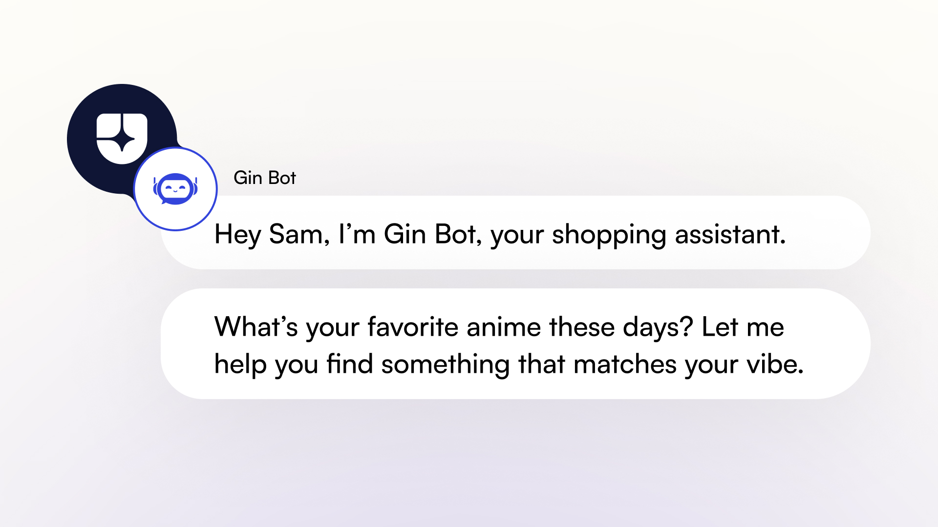 A chatbot welcome message that uses the user's name but avoids excessive familiarity.