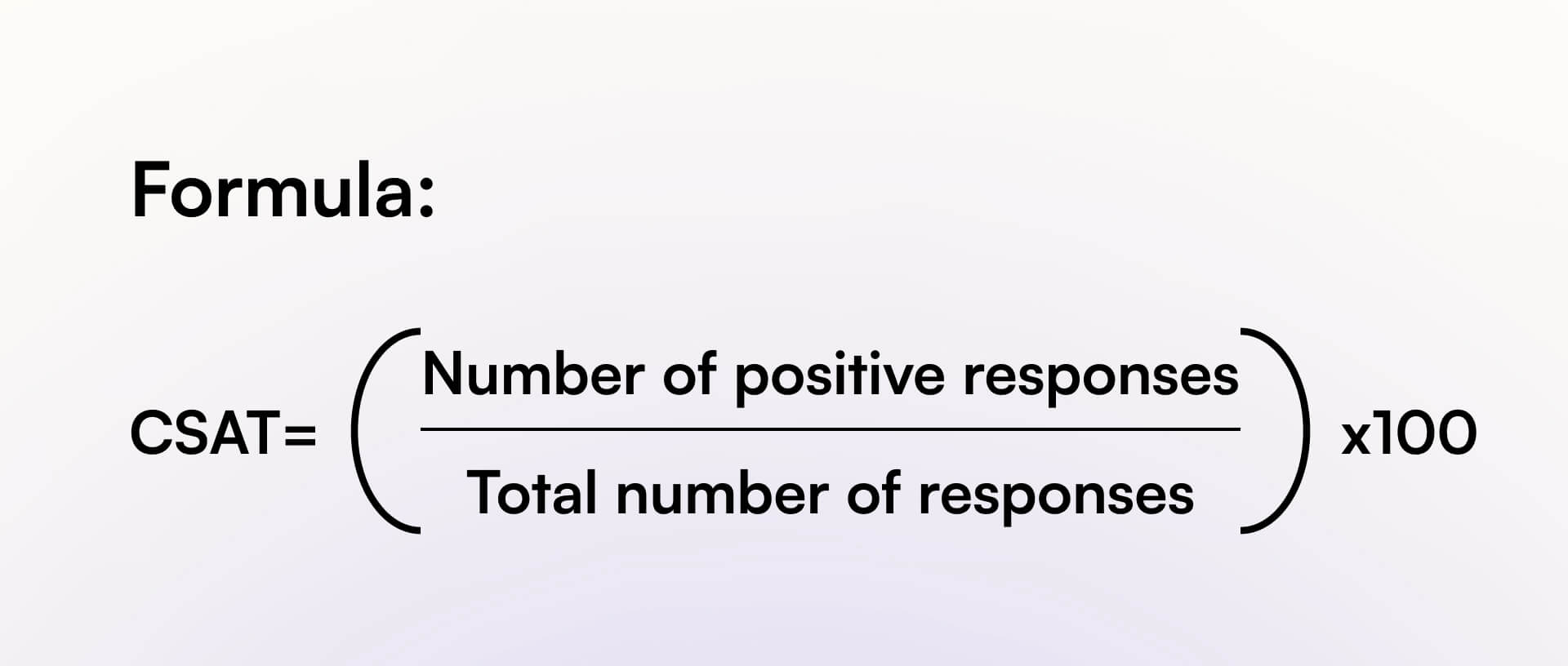 Formula for Customer Satisfaction Score (CSAT)