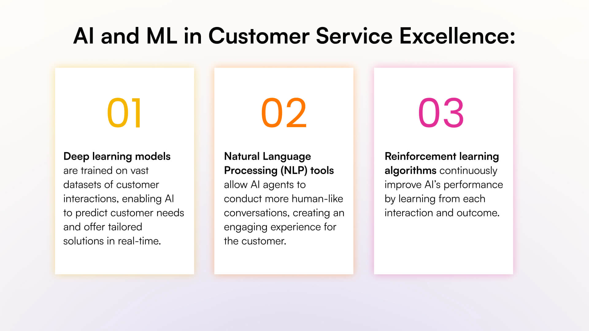 Role of AI and ML in a company's customer service excellence strategy