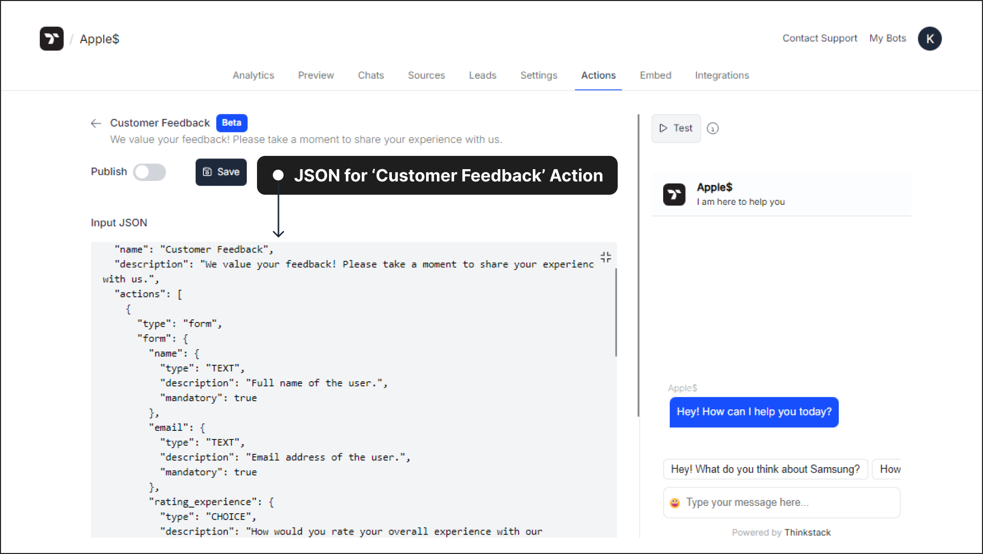 Review the .json