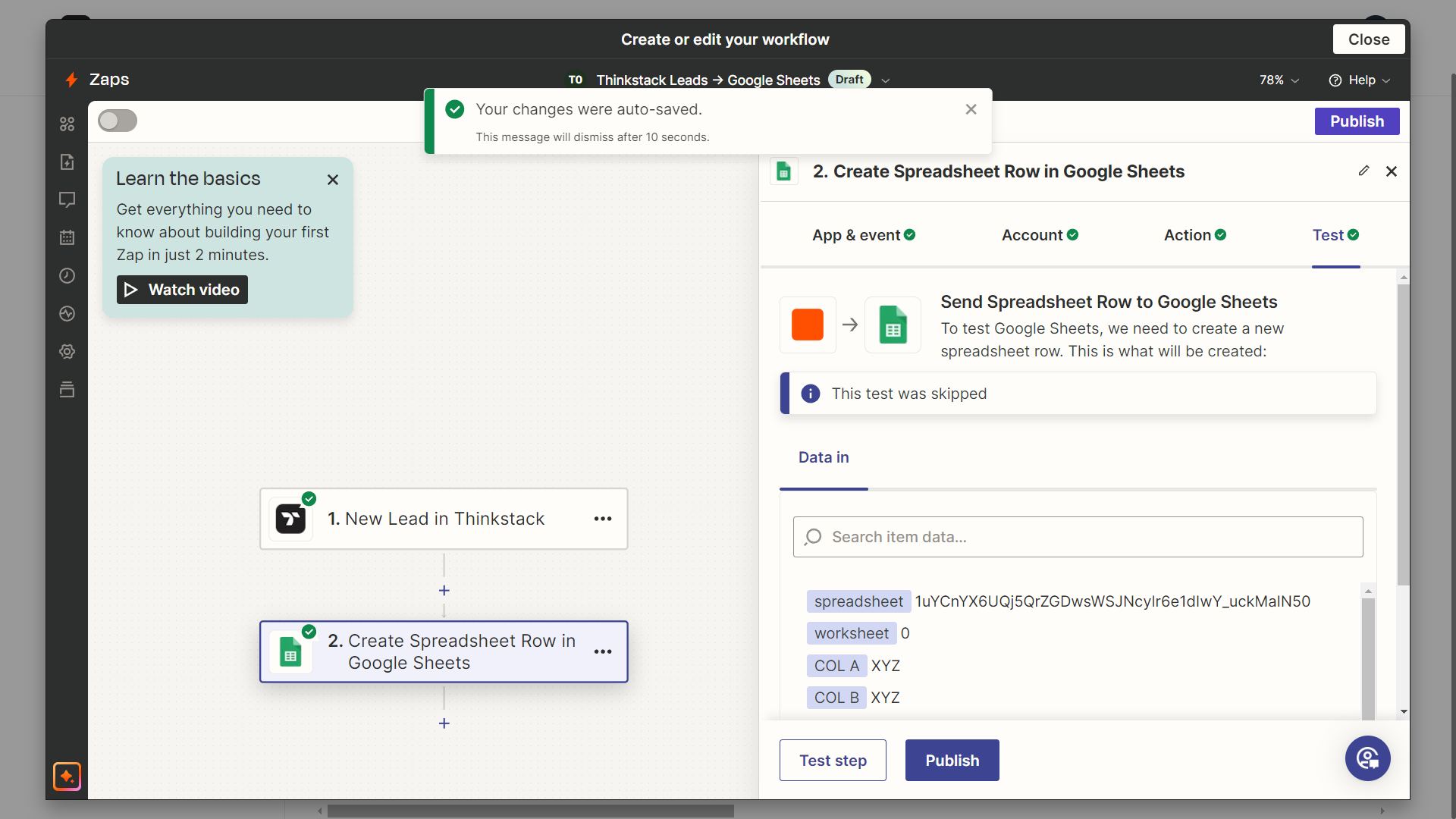 thinkstack-action-test-section